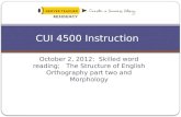 CUI 4500 Instruction