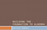Building the Foundation to Algebra