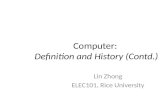 Computer:  Definition and History  (Contd.)