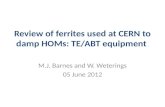 Review of ferrites used at CERN to damp  HOMs : TE/ ABT equipment