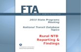 2013  State Programs Meeting National Transit Database Topics