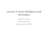 Lesson 9: Asian Religions and Ideologies