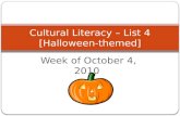 Cultural Literacy – List 4 [Halloween-themed]