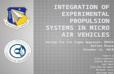 Integration of experimental propulsion systems in micro air vehicles