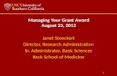 Managing Your Grant Award August 23, 2012