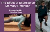 The Effect of Exercise on Memory Retention