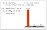 1.  Generally, _______ items are more time consuming to construct.