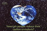 How can people reduce their carbon emissions?