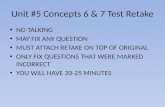 Unit #5 Concepts 6 & 7 Test Retake
