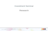 Investment Seminar Research