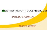 MONTHLY REPORT DECEMBER, 2008