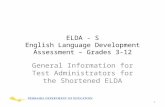 ELDA - S English Language Development Assessment – Grades 3-12