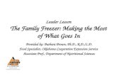 Leader Lesson The Family Freezer: Making the Most of What Goes In