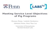 Meeting Service Level Objectives  of Pig Programs