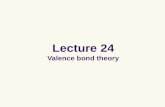 Lecture 24 Valence bond theory