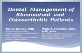 Dental  Management  o f Rheumatoid  and  Osteoarthritic Patients