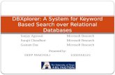 DBXplorer: A System for Keyword  B ased Search over Relational Databases