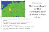 The Importance of the Remilitarisation of Rhineland for Hitler