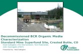 Decommissioned BCR Organic Media Characterization Standard Mine Superfund Site, Crested Butte, CO