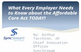What Every Employer Needs to Know about the Affordable Care Act  TODAY!