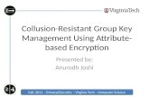 Collusion-Resistant Group Key Management Using Attribute-based Encryption