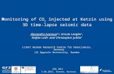 M onitoring of  CO 2  injected at Ketzin using 3D time-lapse seismic data