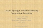 Licton  Spring’s P-Patch Steering Committee Meeting