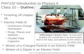 PHY132  Introduction to Physics II Class 10 –  Outline: