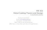 ME 401 Metal Casting Theory and Design A substitution process