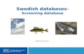 Swedish databases- Screening database