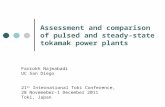 Assessment and comparison of pulsed and steady-state tokamak power plants