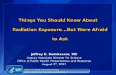 Things You Should Know About Radiation Exposure...But Were Afraid to Ask