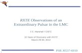 RXTE  Observations of an Extraordinary Pulsar in the LMC