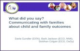 What did you say? Communicating with families about child and family outcomes