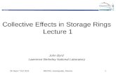 Collective Effects in Storage Rings  Lecture 1