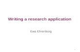 Writing a research application