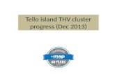 Tello  island THV cluster progress (Dec 2013)