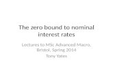 The zero bound to nominal interest rates