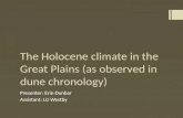 The Holocene climate in the Great Plains (as observed in dune chronology)