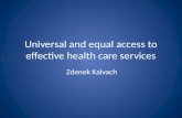Universal and equal access to effective health care services