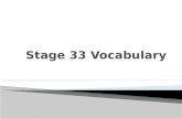 Stage 33 Vocabulary