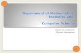 Department of Mathematics, Statistics and  Computer Science
