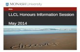 LLCL  Honours Information Session May  2014
