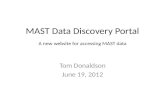 MAST Data Discovery  Portal