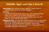 Middle Ages and  the Church