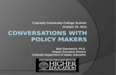 Conversations with Policy makers