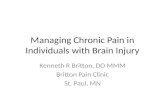 Managing Chronic Pain in Individuals with Brain Injury