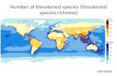 Number of threatened species (threatened species richness)
