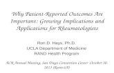 Ron D. Hays, Ph.D. UCLA Department of Medicine RAND Health Program