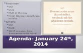 Agenda- January 24 th , 2014